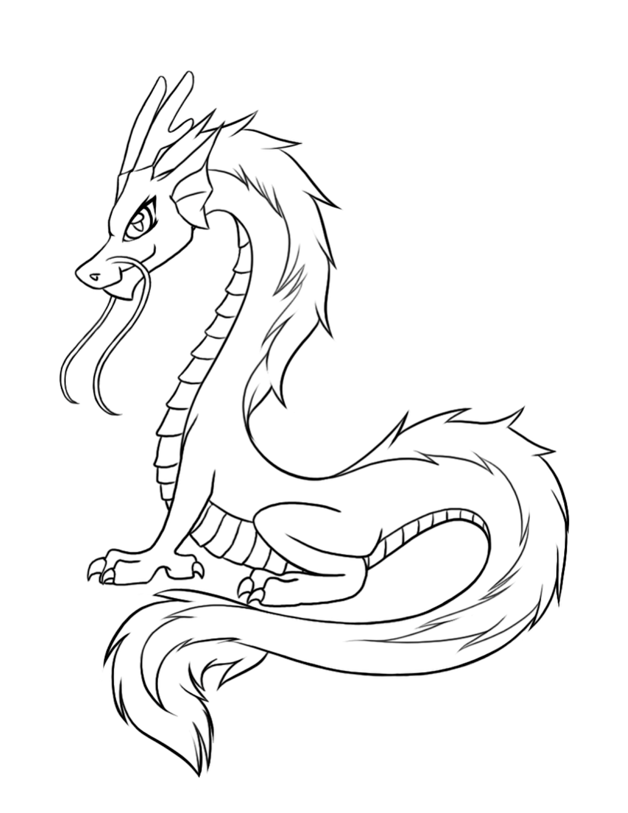 printable dragon pictures to color
