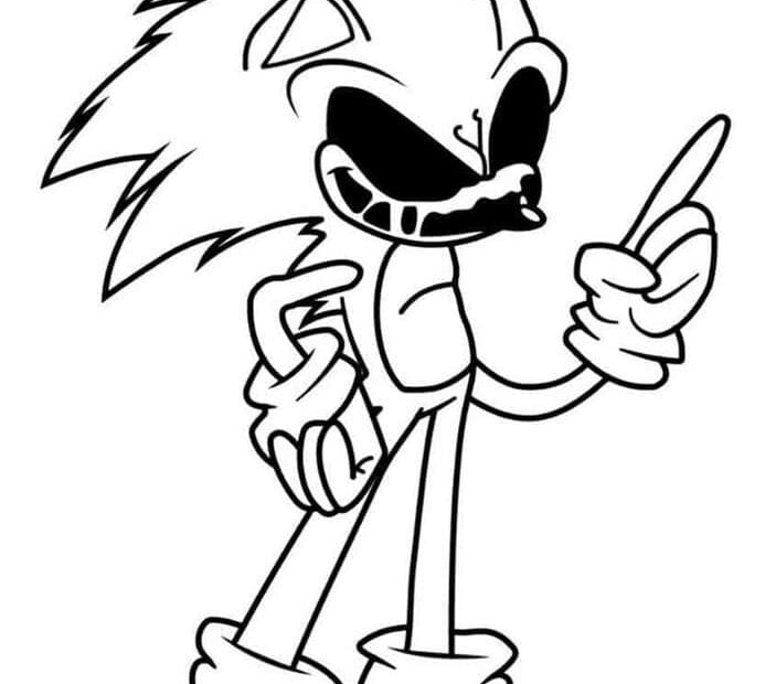 Printable Drawing Of Sonic Exe Coloring Page Free Download And Print