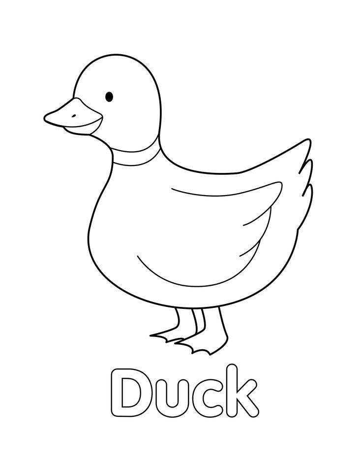 Printable Duck Coloring Page For Kids Printable Duck Coloring Page For Kids