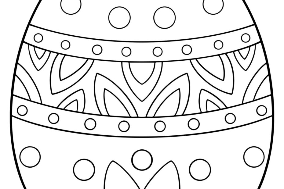 Printable Easter Egg Template And Colouring Page PDF Easter Coloring