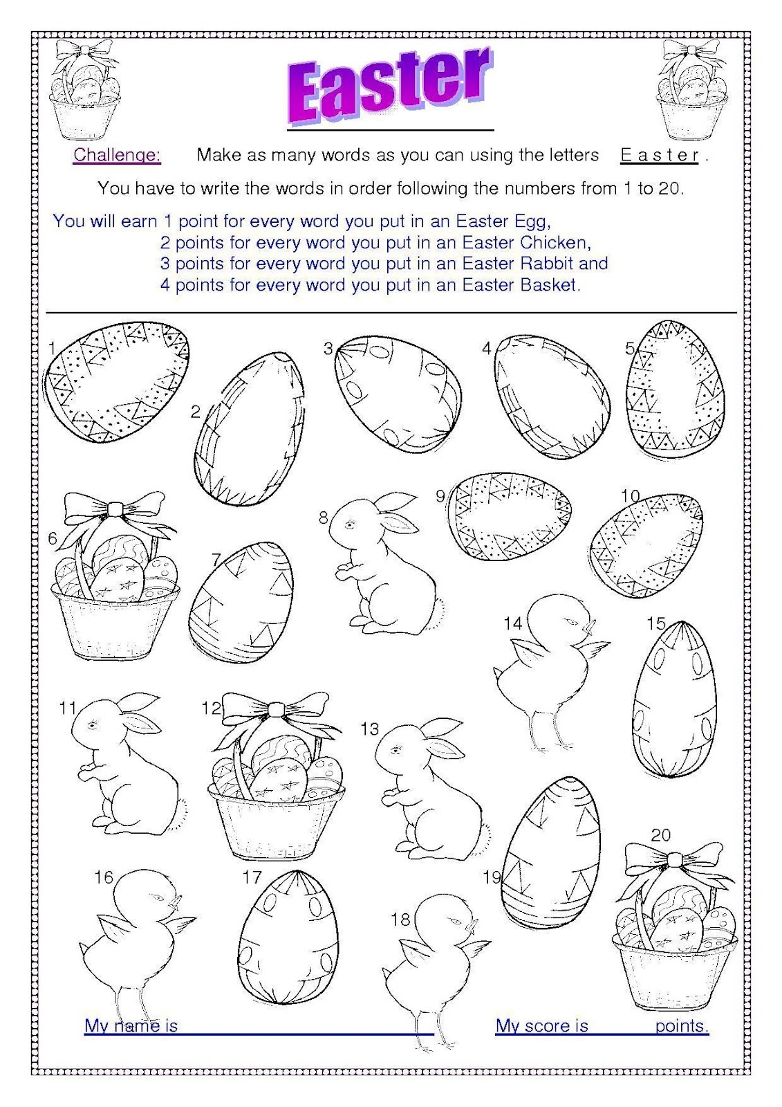 Printable Easter Worksheets Pdf Printable Worksheets Printable Easter Worksheets Pdf Printable Worksheets