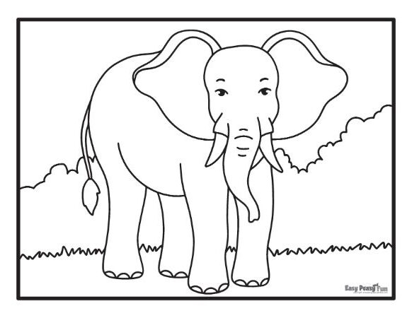Printable Elephant Coloring Pages 30 Sheets Easy Peasy And Fun Printable Elephant Coloring Pages 30 Sheets Easy Peasy And Fun