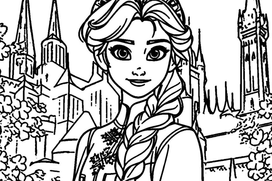 Printable Elsa Coloring Page Coloring Online Free