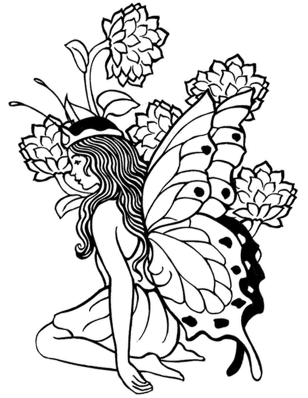 Printable Fairy Coloring Pages For Adults Coloring Home Printable Fairy Coloring Pages For Adults Coloring Home