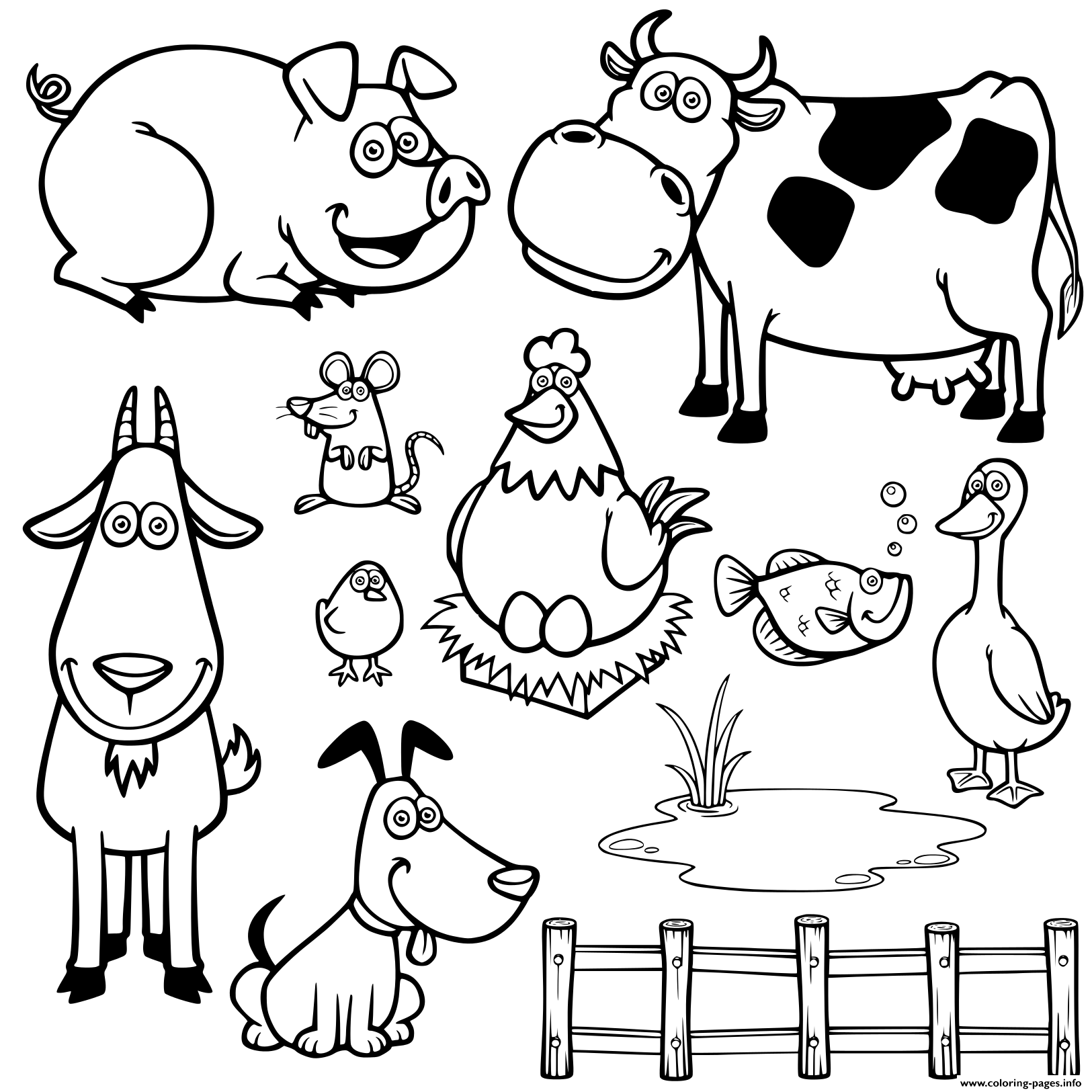 Printable Farm Animal Coloring Pages Web Farm Animal Coloring Pages 
