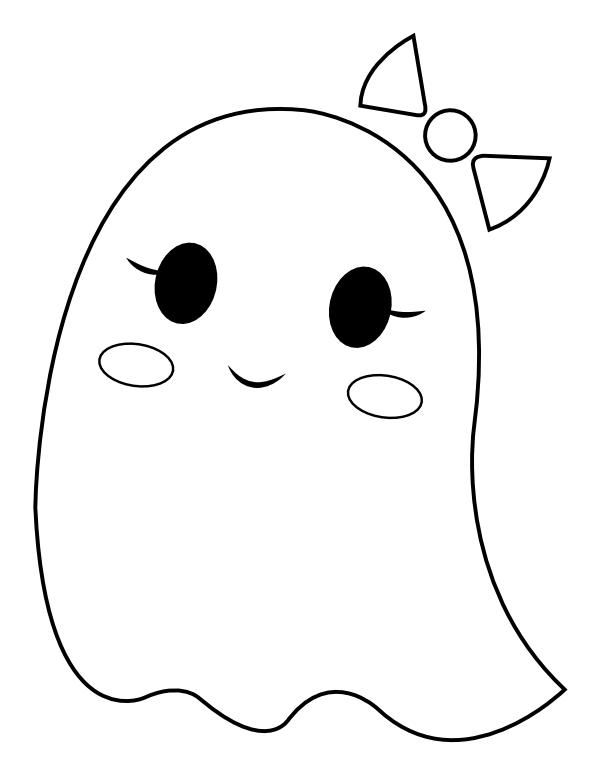 Printable Female Ghost Coloring Page Easy Halloween Drawings Printable Female Ghost Coloring Page Easy Halloween Drawings