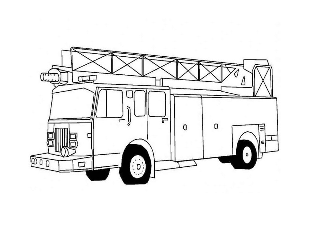 fire truck printable coloring page