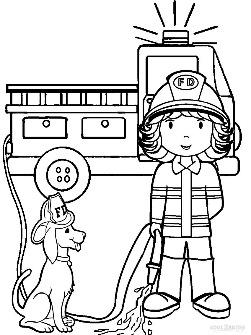Printable Firefighter Coloring Pages At GetDrawings Free Download