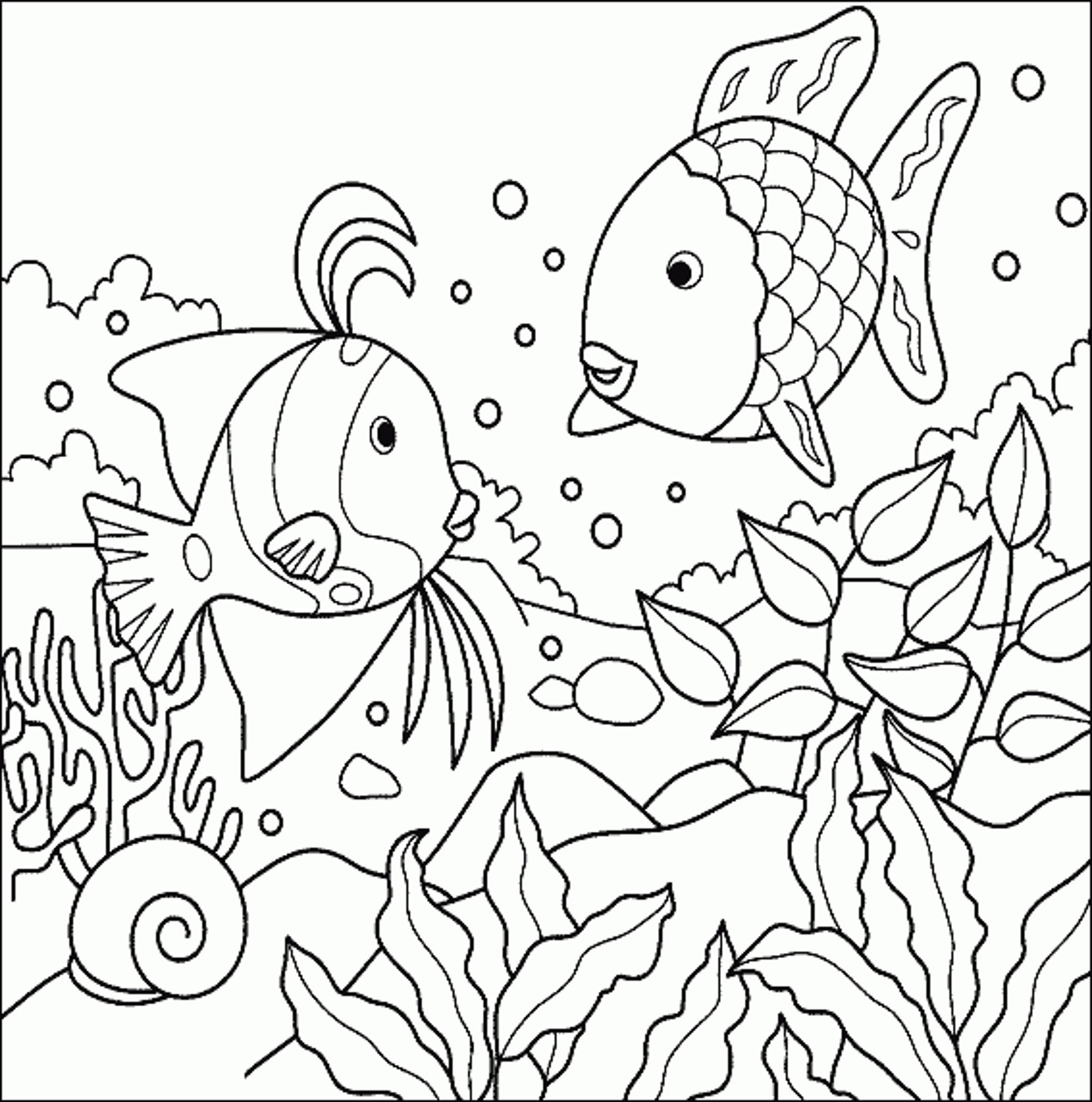 Printable Fish Coloring Pages Printable Fish Coloring Pages
