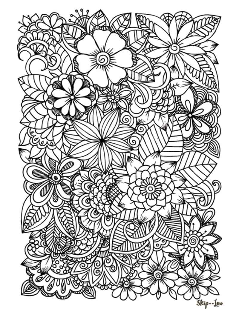 Printable Flower Coloring Page Printable Word Searches