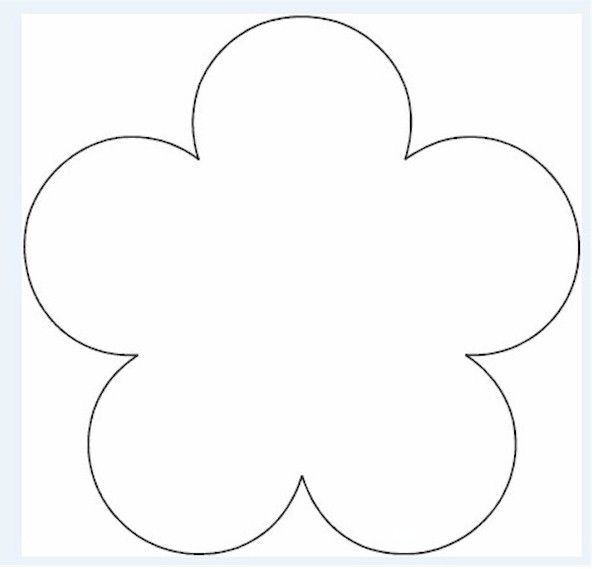 Printable Flower Template Pattern Flower Template Paper Flower 