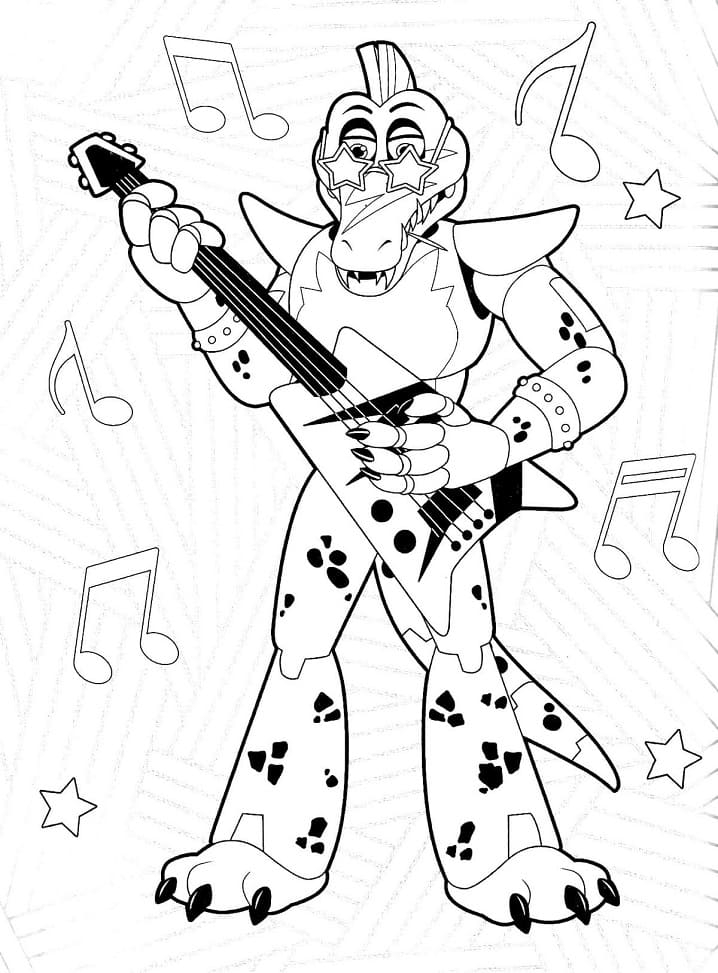Printable FNAF Montgomery Gator Coloring Page Free Printable Coloring Printable FNAF Montgomery Gator Coloring Page Free Printable Coloring