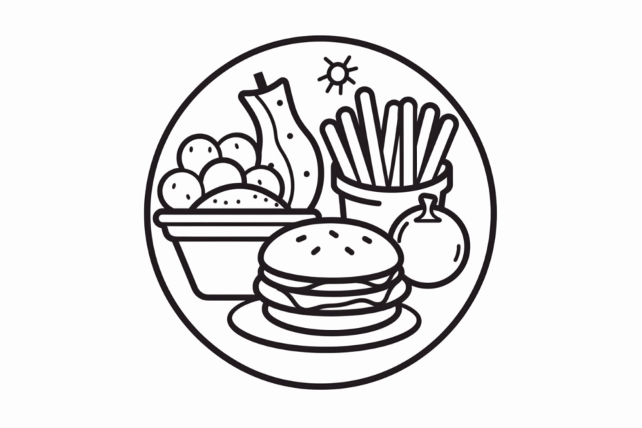 Printable Food Coloring Sheets Coloring Page