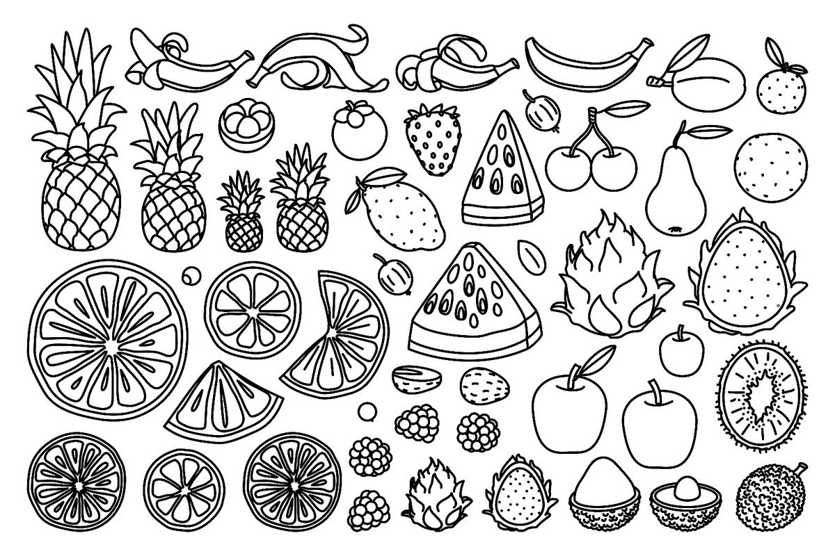 Printable Food Coloring Sheets Printable Food Coloring Sheets