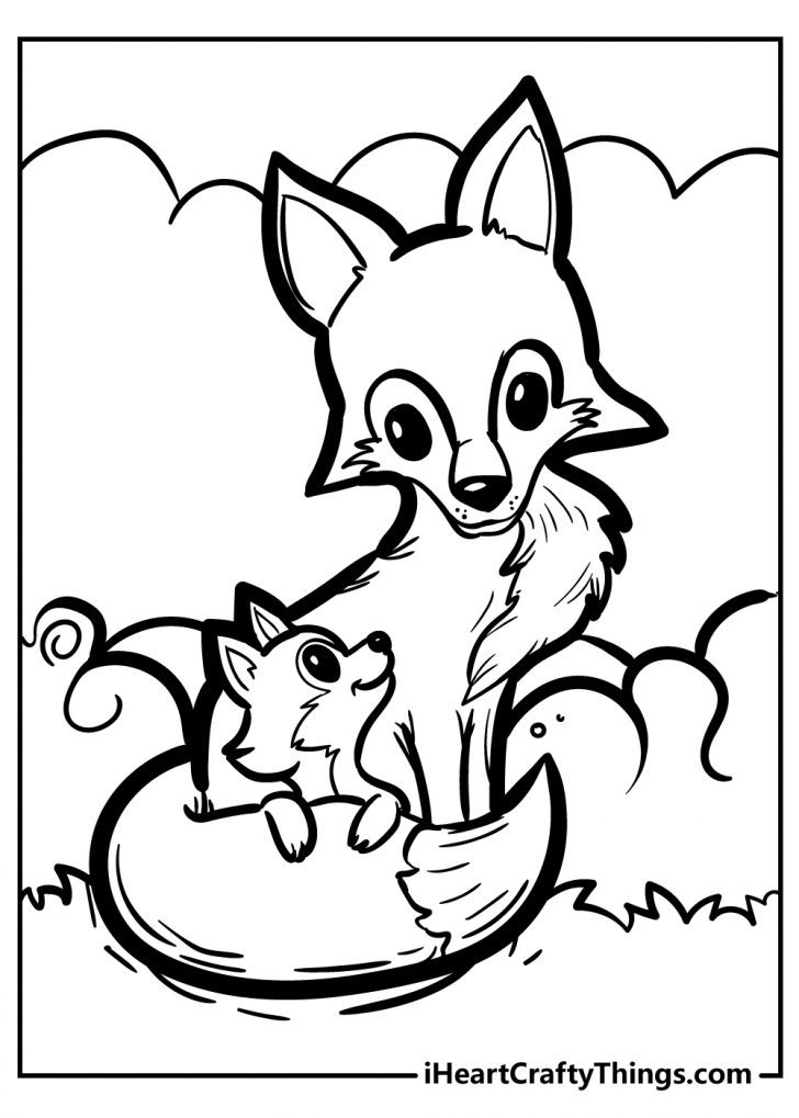 Printable Fox Coloring Pages Printable Fox Coloring Pages