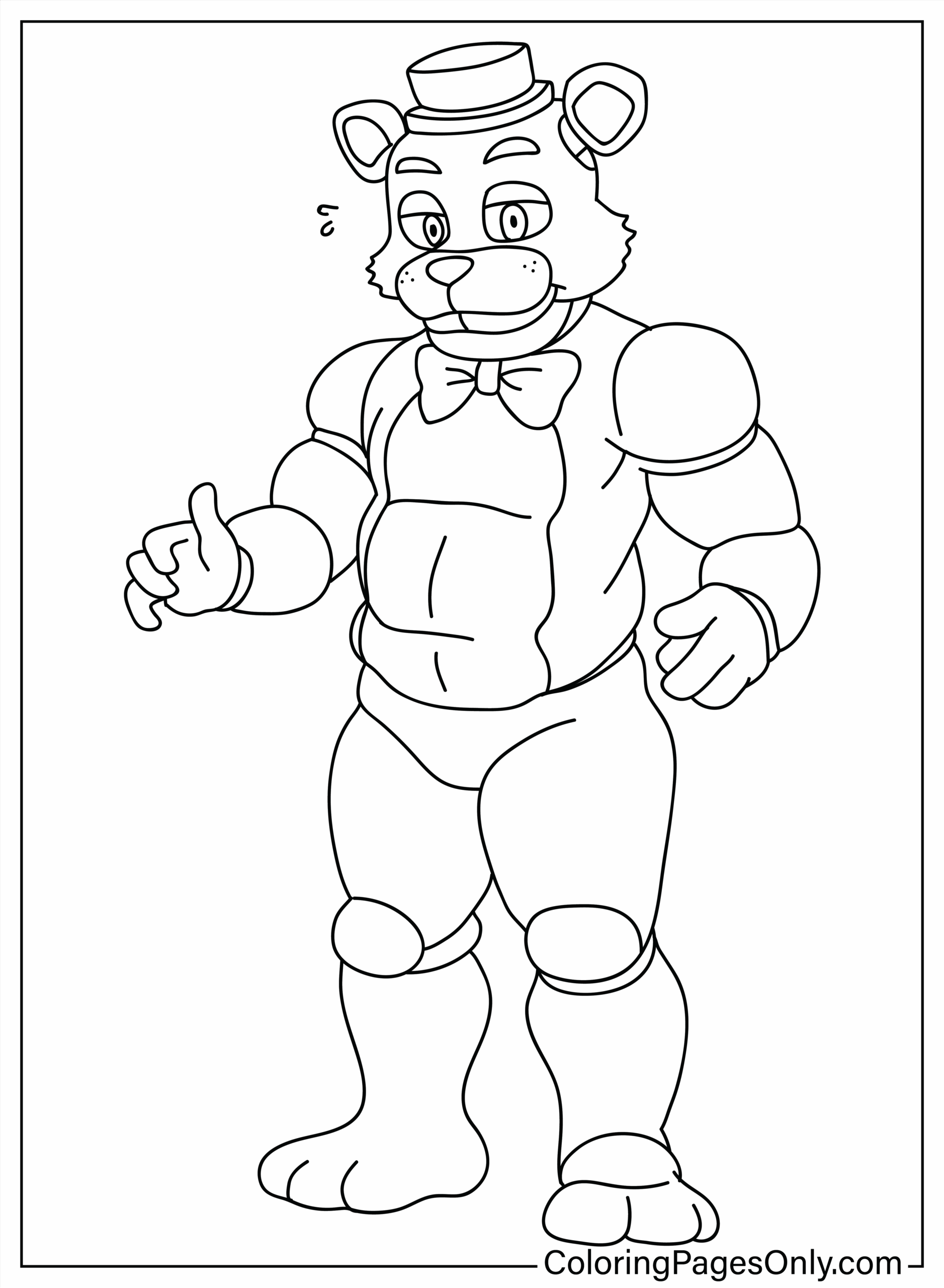 Printable Freddy Fazbear Coloring Page Free Printable Coloring Pages