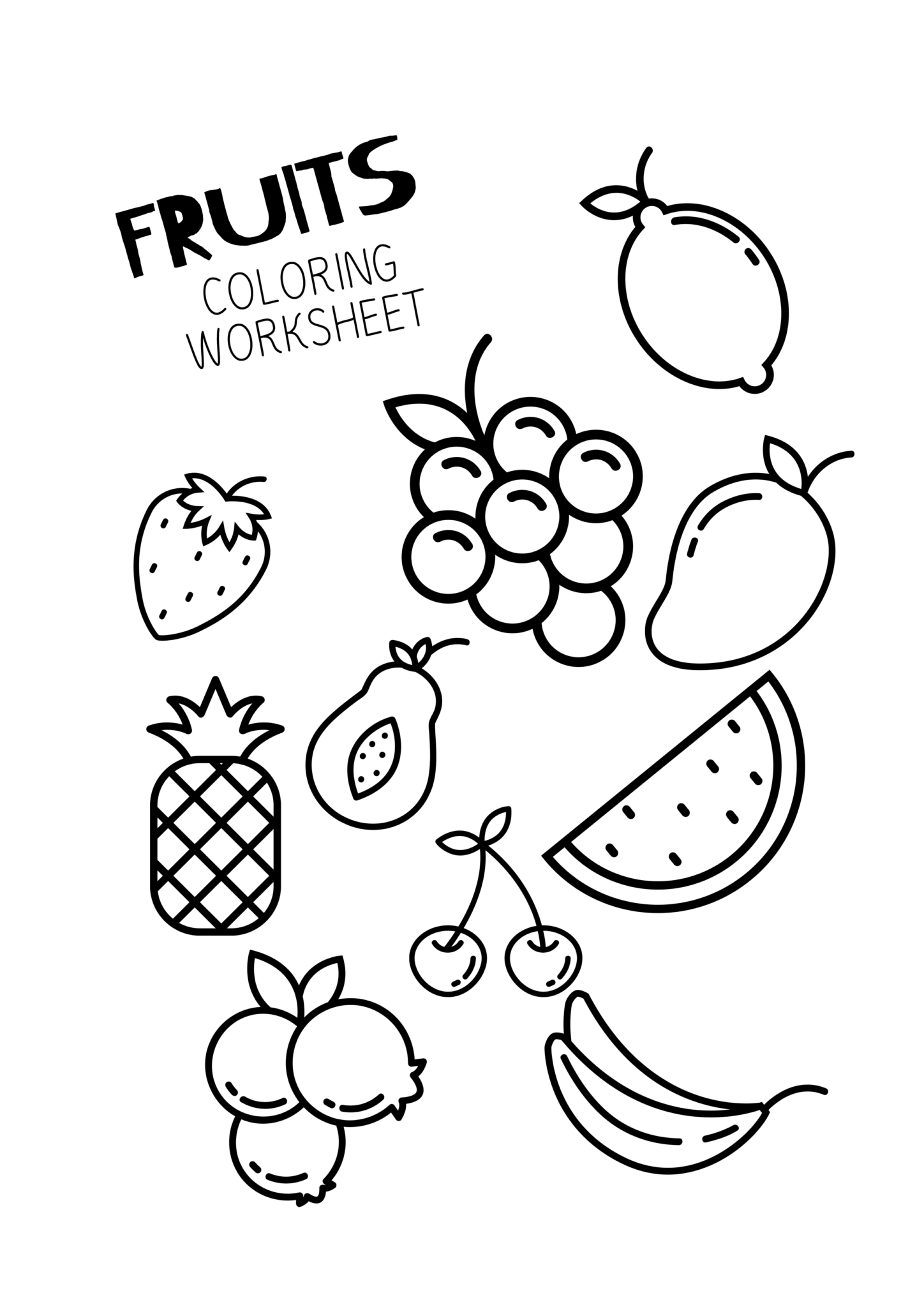 Printable Fruits And Vegetables Coloring Pages Pdf Fr Vrogue co