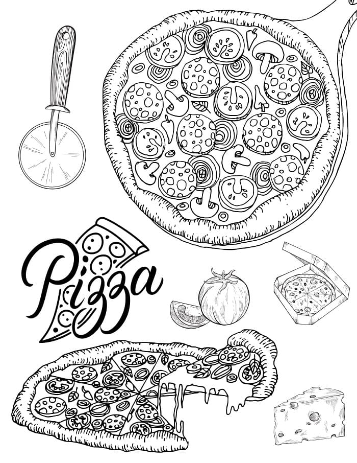 Printable Funny Pizza Coloring Pages Free Download And Print For You 
