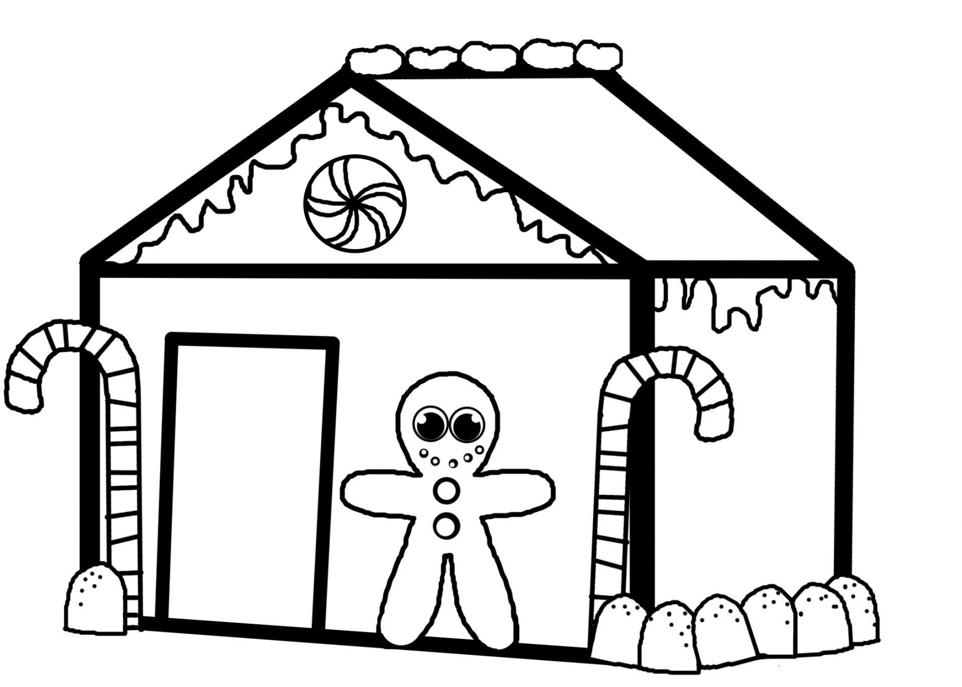 Printable Gingerbread House Coloring Pages Coloring Home