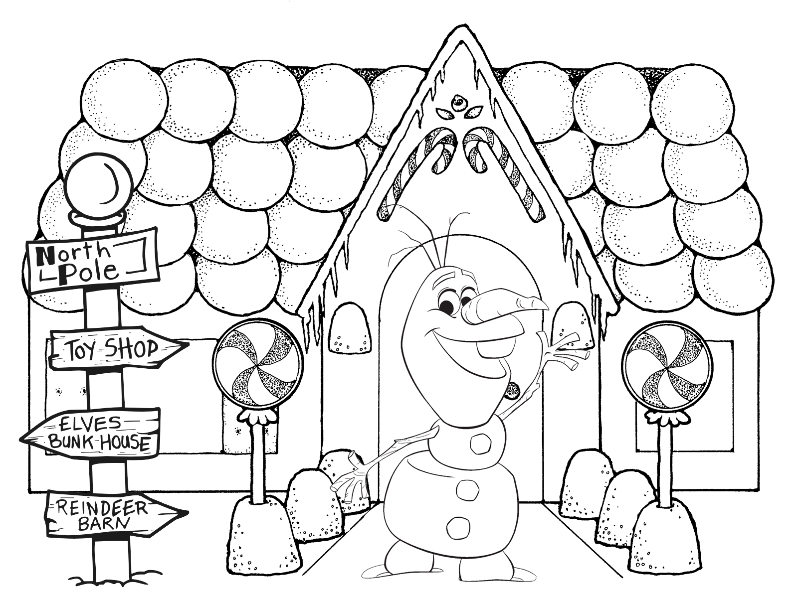 Printable Gingerbread House Coloring Pages Coloring Home