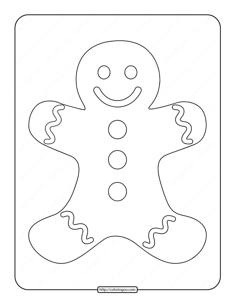 Printable Gingerbread Man Coloring Page Printable Gingerbread Man Coloring Page