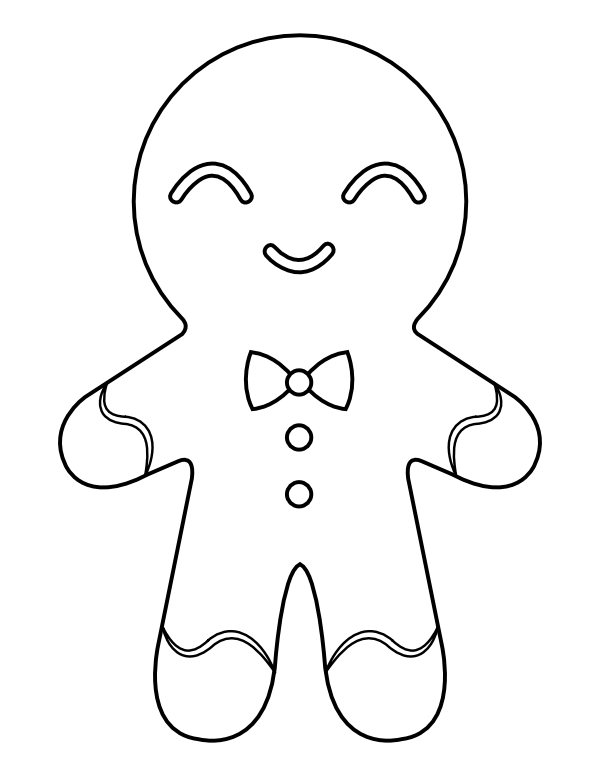 Printable Gingerbread Man Coloring Page Printable Gingerbread Man Coloring Page