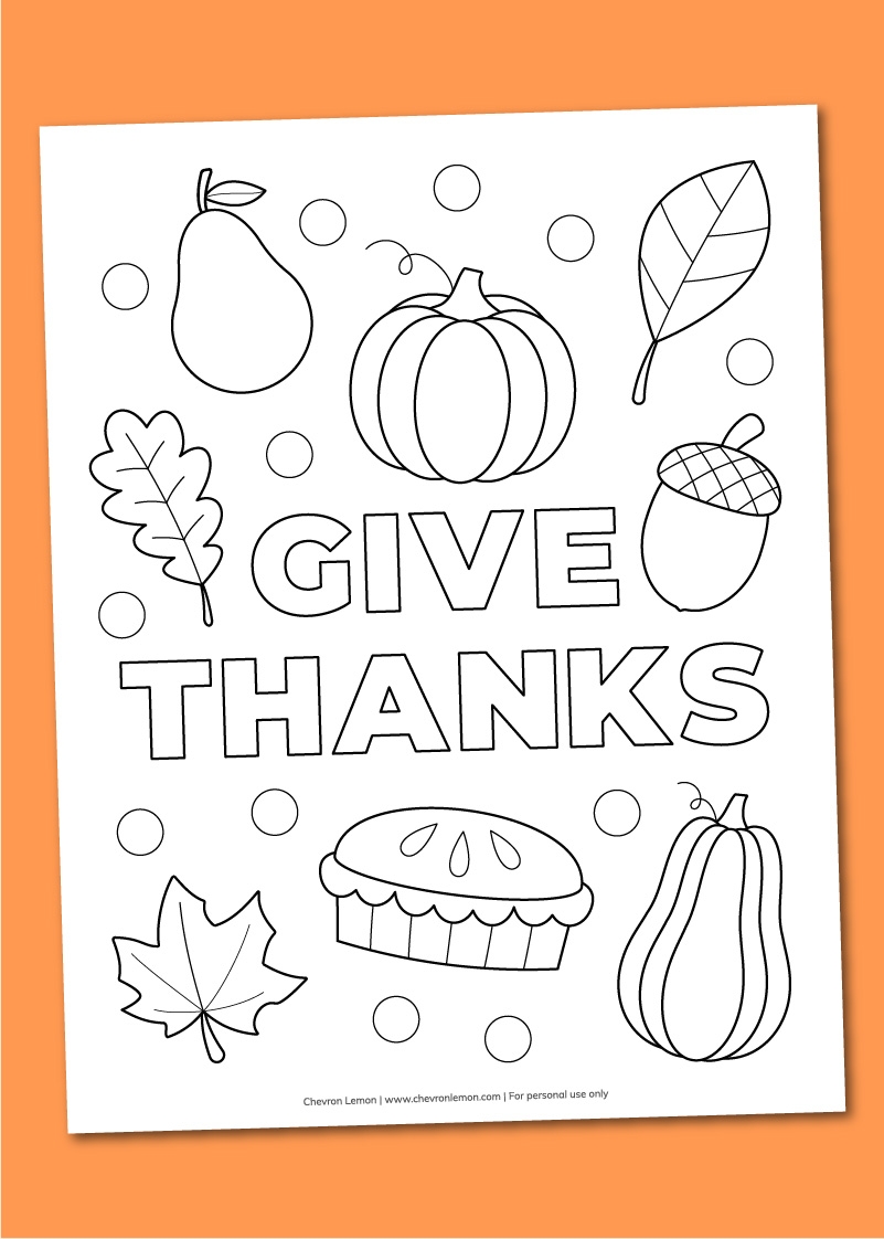 Printable Give Thanks Coloring Page Chevron Lemon Printable Give Thanks Coloring Page Chevron Lemon
