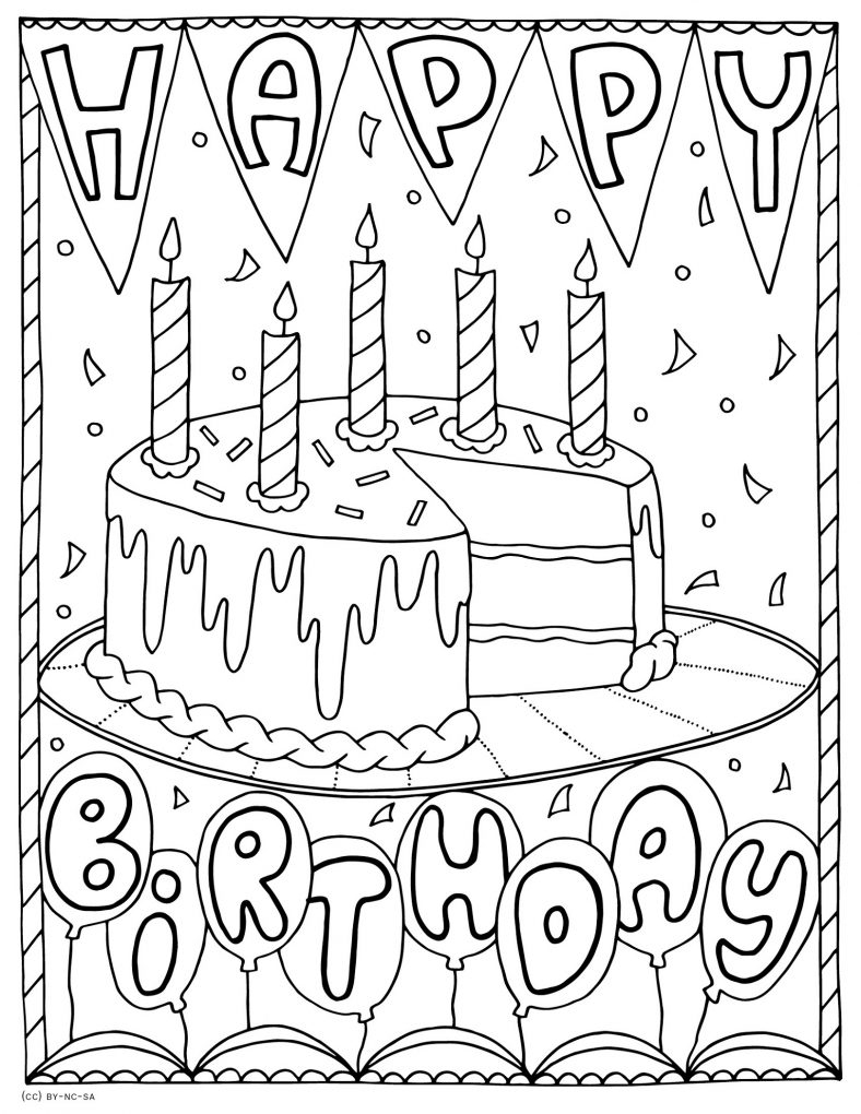 Printable Happy Birthday Color Pages 101 Activity Printable Happy Birthday Color Pages 101 Activity