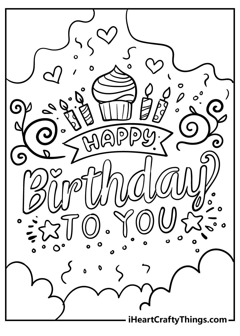 Printable Happy Birthday Coloring Page Updated 2022 Coloring Home Printable Happy Birthday Coloring Page Updated 2022 Coloring Home
