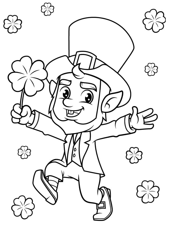 leprechaun coloring page free