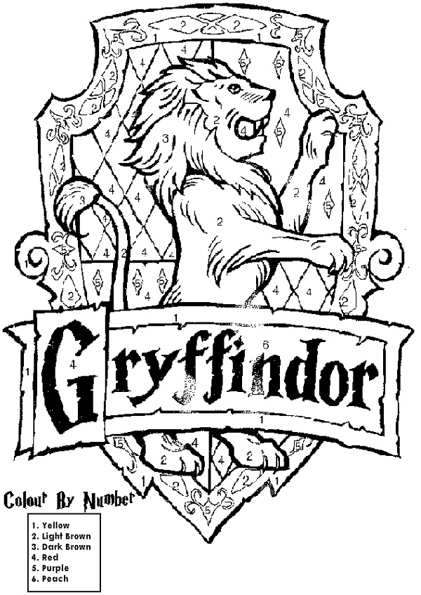 Printable Harry Potter Color By Number Worksheets 101 Activity
