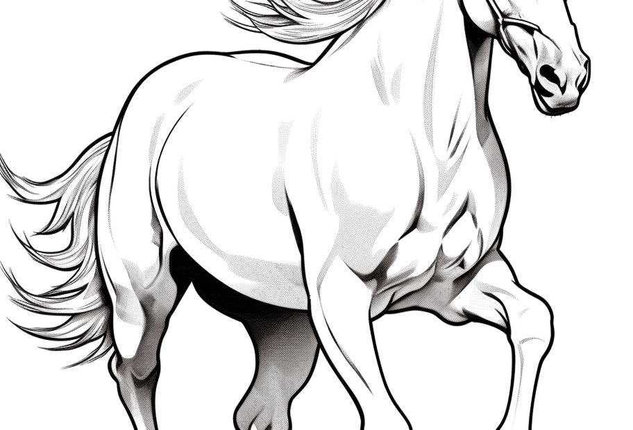 Printable Horse Coloring Pages Horse Coloring Page Printable Kids