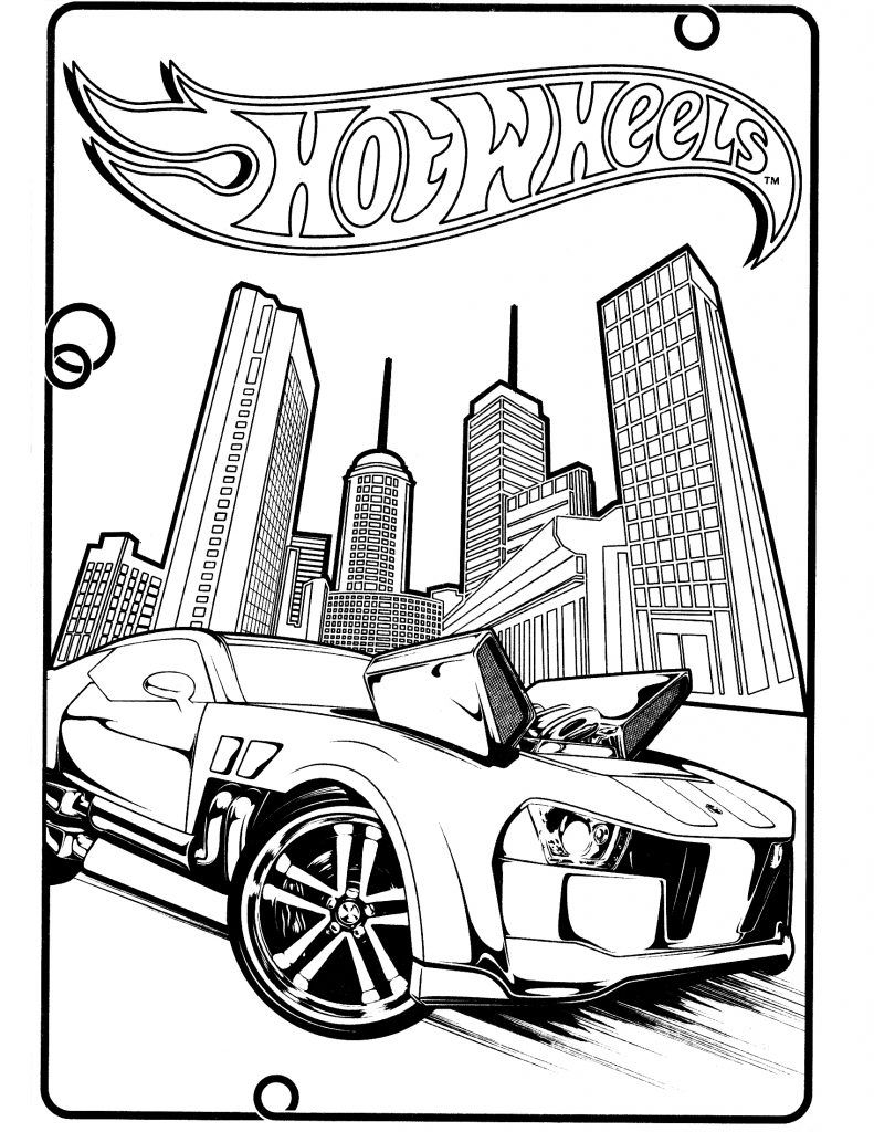Hot Wheels coloring pages pdf