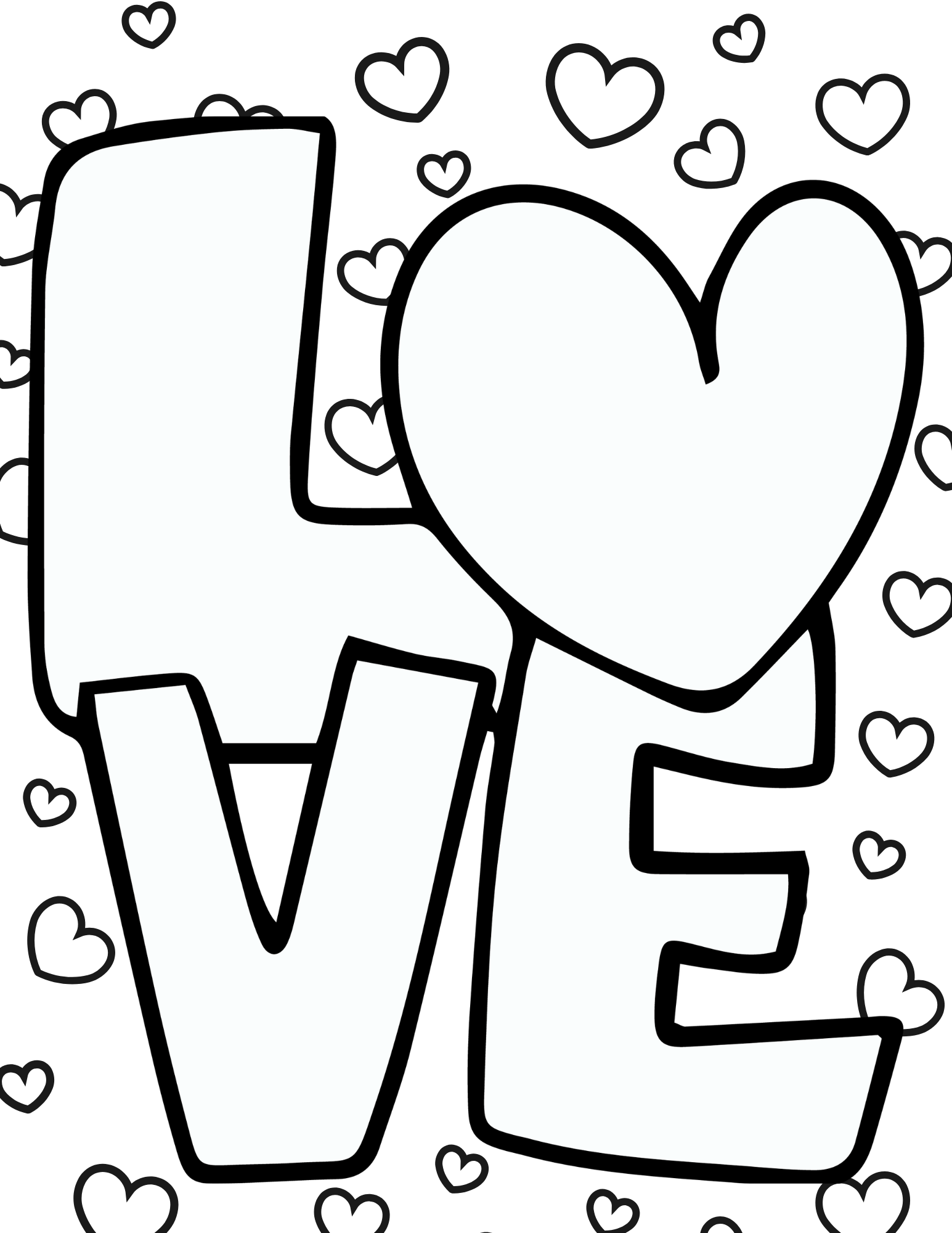 Printable I Love You Coloring Pages