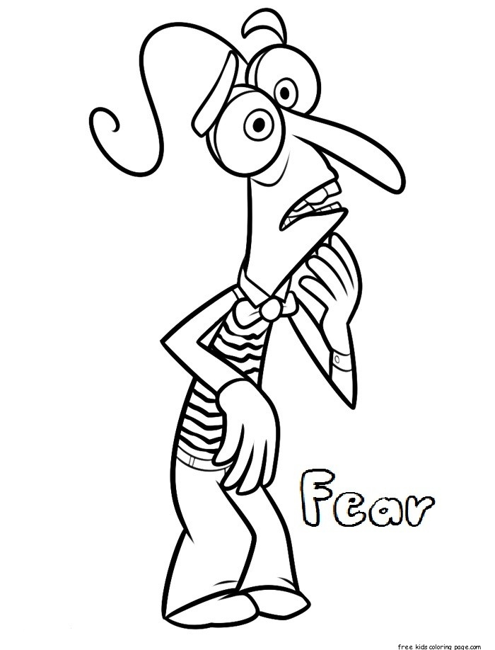Printable Inside Out Fear Coloring Pages For Kids