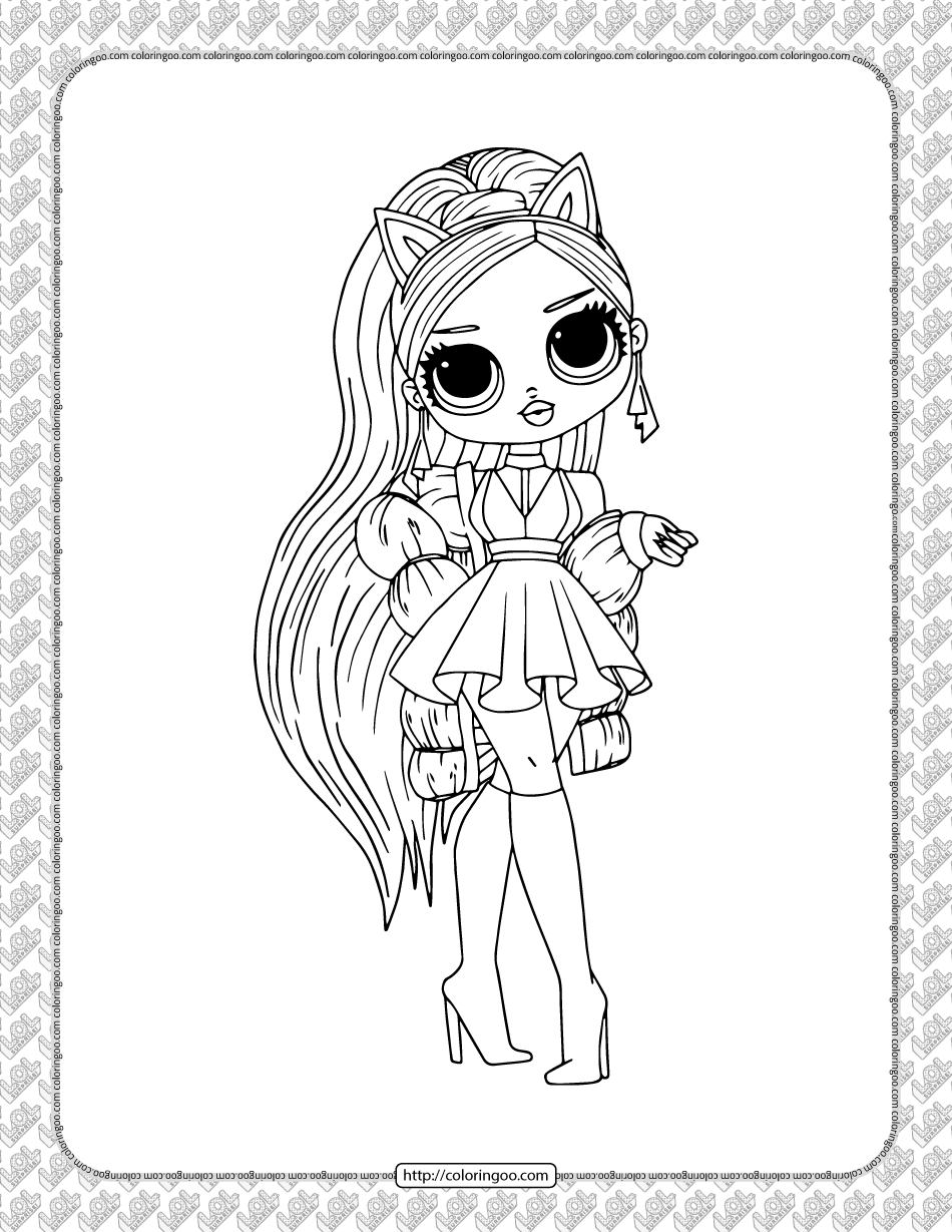 Printable LOL Doll Pdf Coloring Page