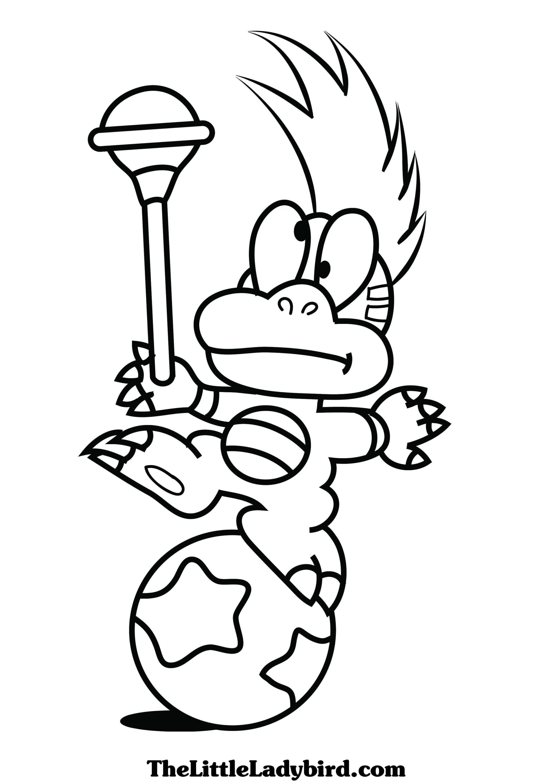 free printable Mario coloring page