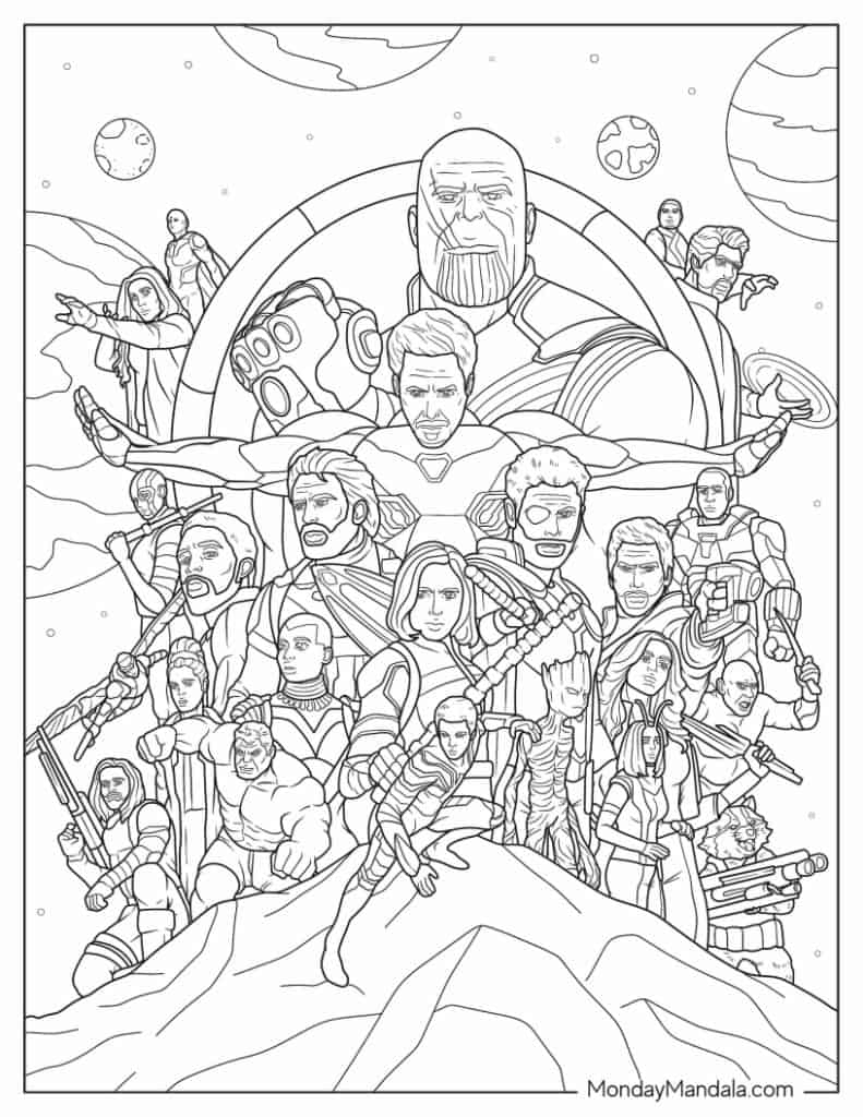 avengers coloring pages free printable