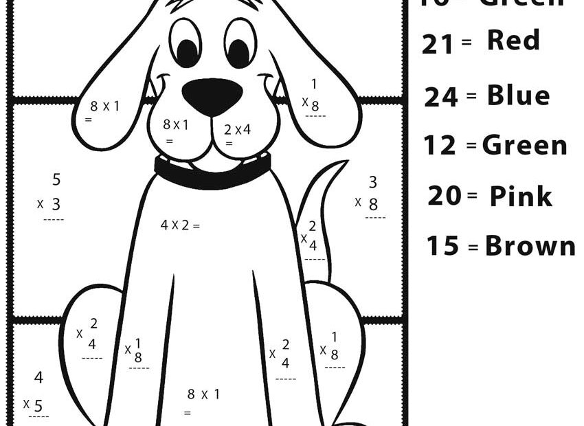 Printable Math Coloring Worksheets