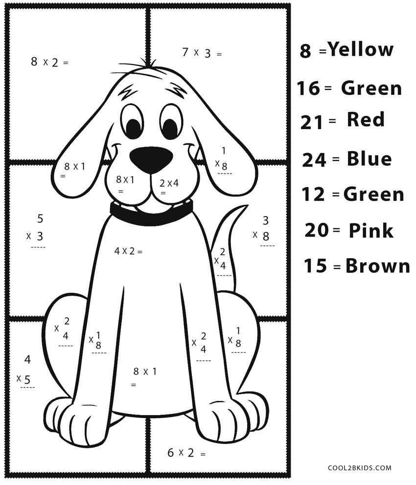 Printable Math Coloring Worksheets