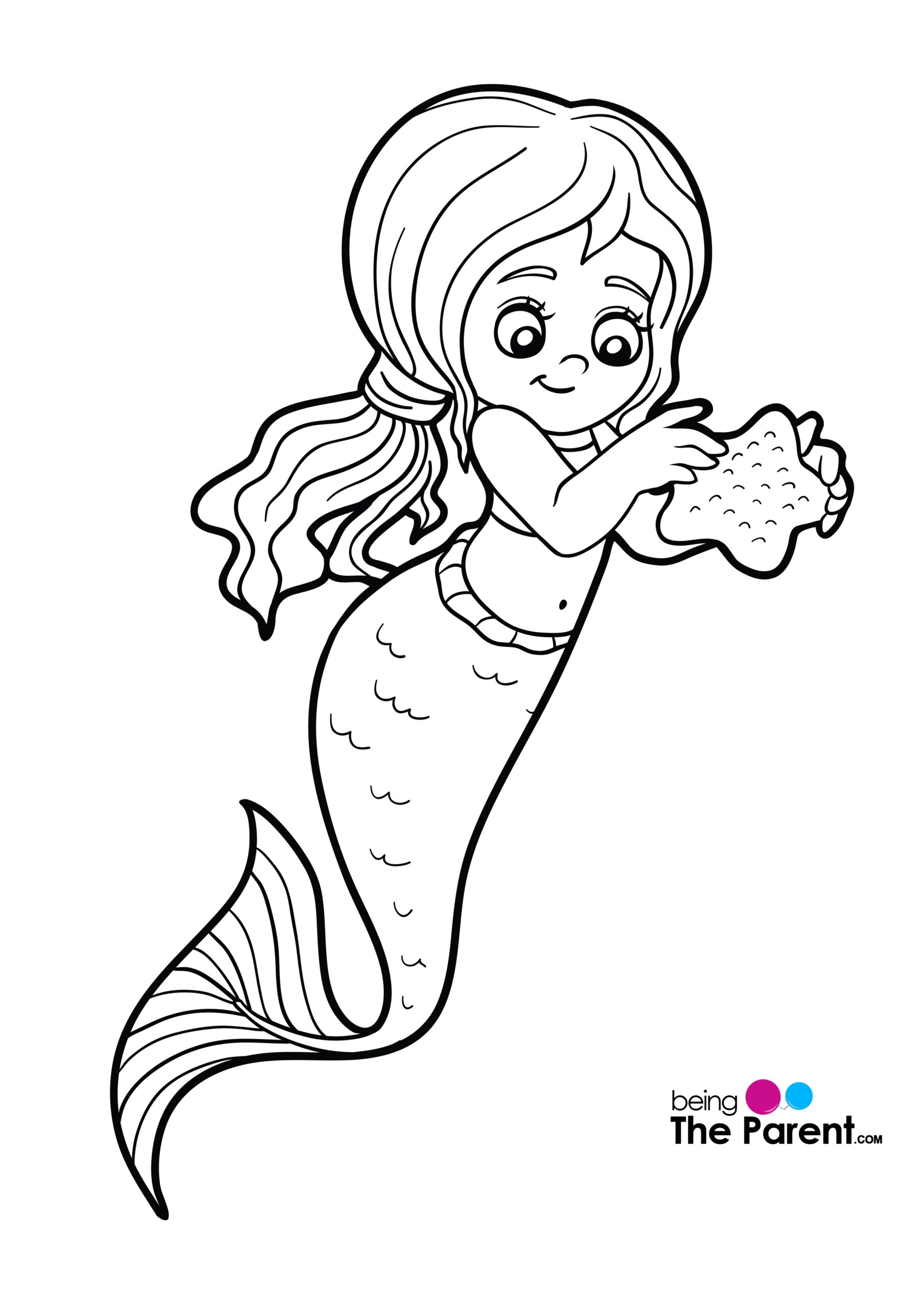 Printable Mermaid Coloring Sheet Printable Word Searches Printable Mermaid Coloring Sheet Printable Word Searches