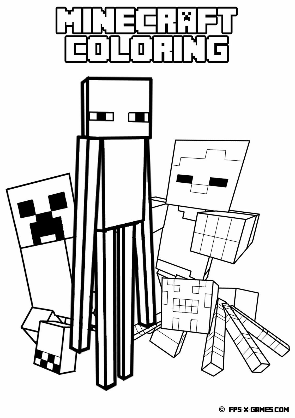 Minecraft free printable coloring pages Minecraft free printable coloring pages
