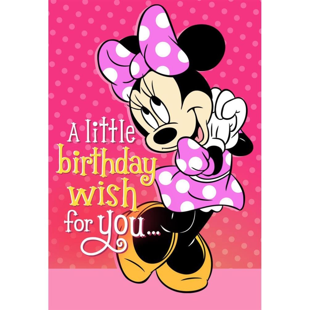 Printable Minnie Mouse Birthday Card