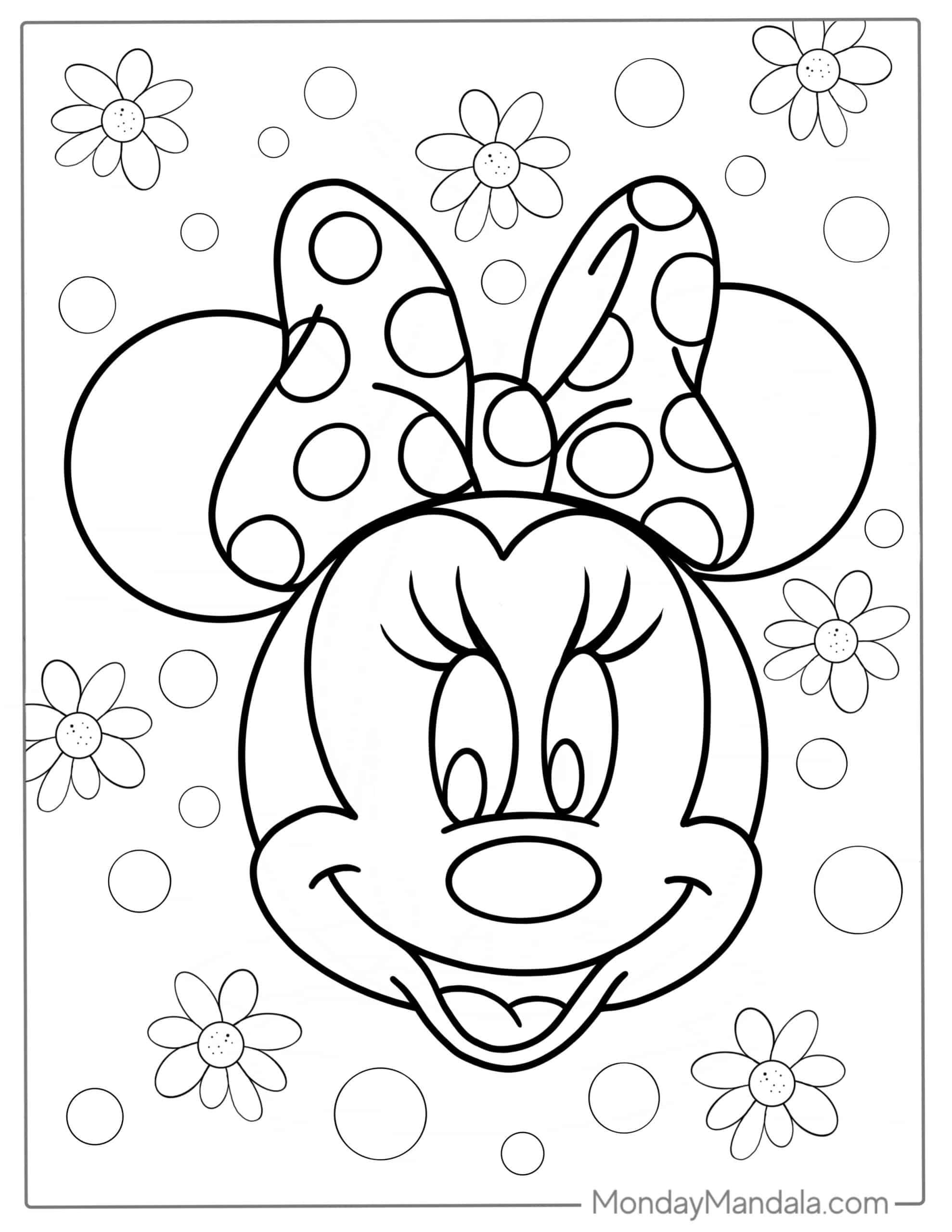 Printable Minnie Mouse Coloring Pages Dev onallcylinders