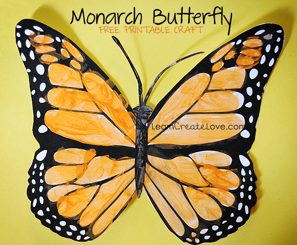 Printable Monarch Butterfly Craft Printable Monarch Butterfly Craft