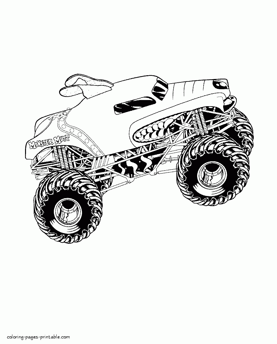 Printable Monster Truck Coloring Pages Printable Monster Truck Coloring Pages