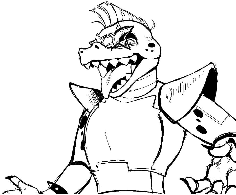 Printable Montgomery Gator FNAF Coloring Page Free Printable Coloring Printable Montgomery Gator FNAF Coloring Page Free Printable Coloring