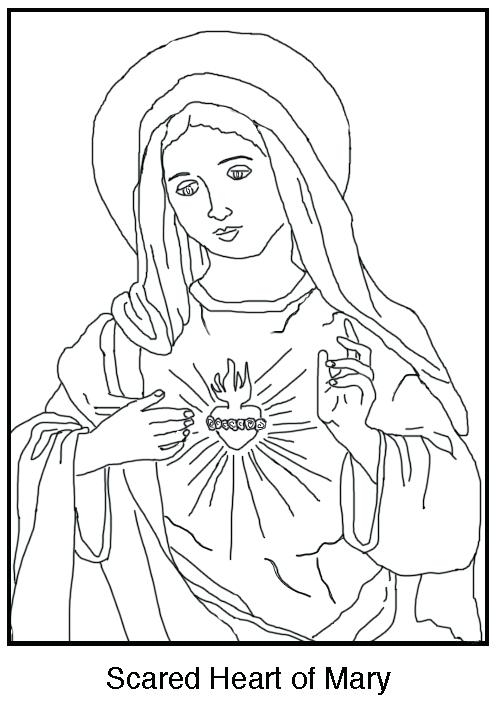 Printable Mother Mary Coloring Page Printable Mother Mary Coloring Page