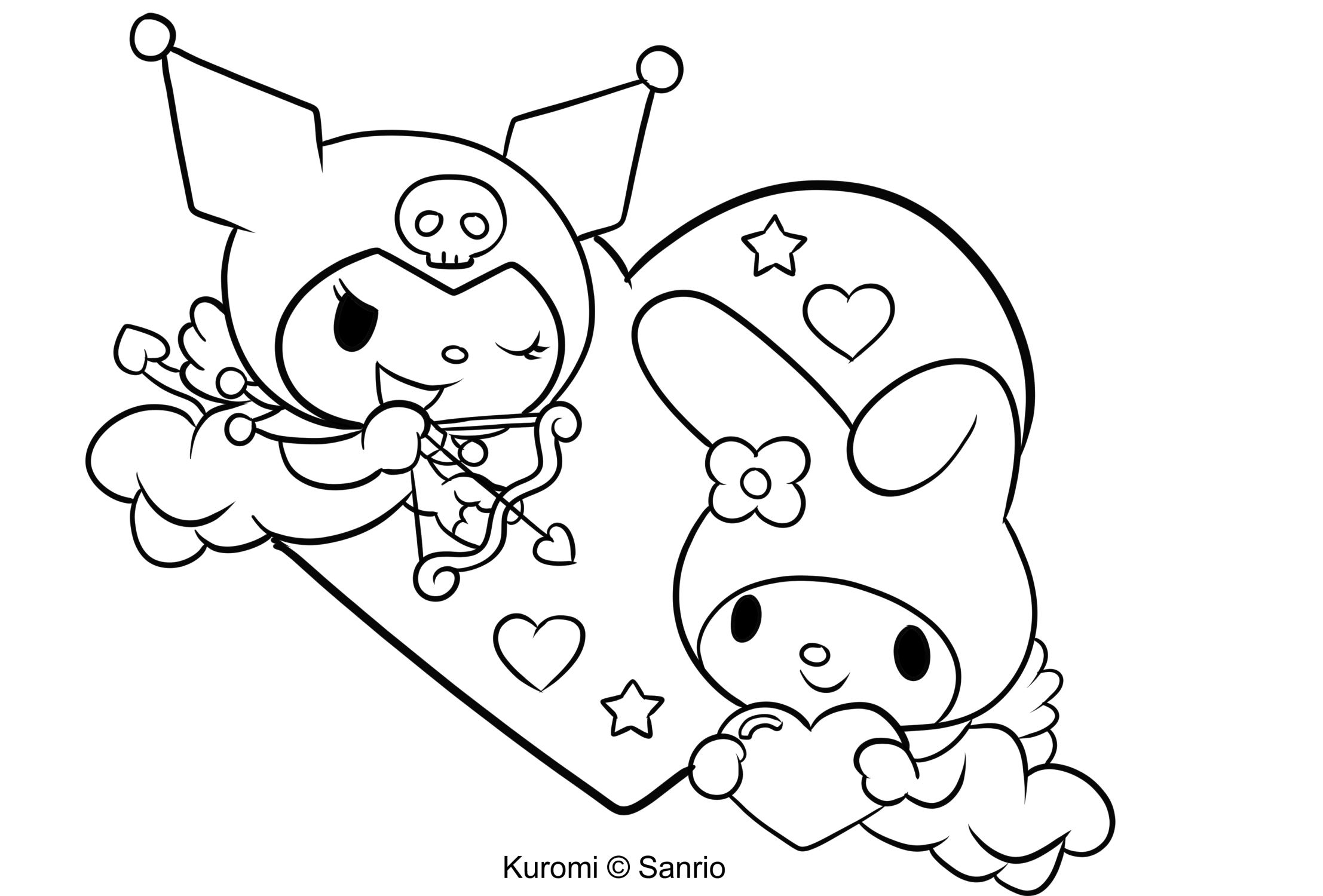 Printable My Melody And Kuromi Coloring Pages Free Printable Templates Printable My Melody And Kuromi Coloring Pages Free Printable Templates