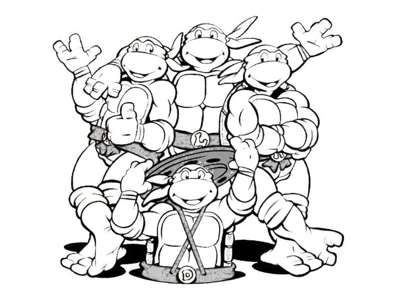 Printable Ninja Turtles Coloring Pages Coloring Home
